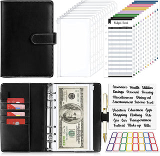 Budget Binder, Budget Binder with Zipper Envelopes, Cash Envelopes for Budgeting, Money Organizer for Cash, 28Pcs Budget Binder with Cash Envelopes